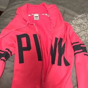 PINK zipper up hoodie